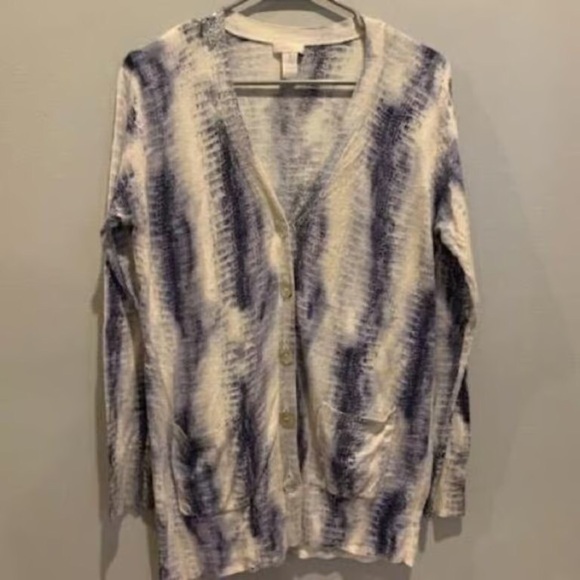 Sweaters - Tie-Dye Button-Up Women's Sweater